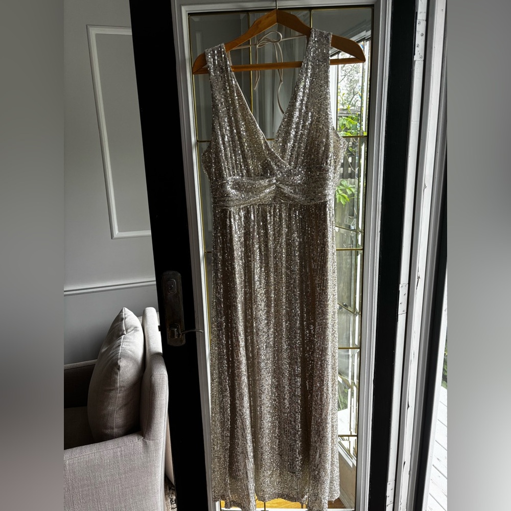 Elegant Champagne Maxi Dress